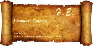Hammer Emese névjegykártya